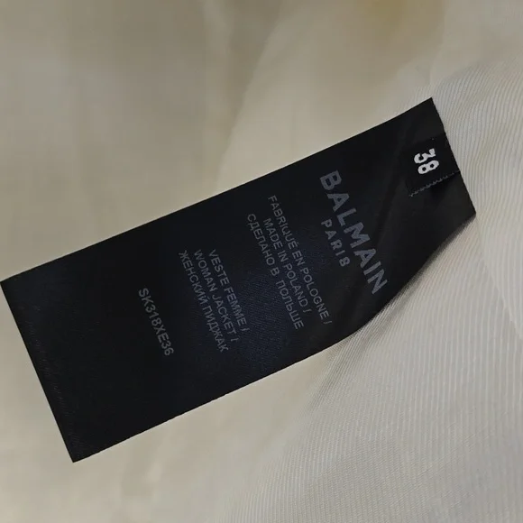 Balmain White Tweed Jacket 38/M - Picture 5 of 8